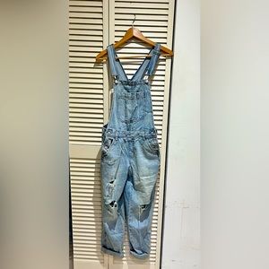 Aeropostale Women’s Size S Ripped Denim Overall
